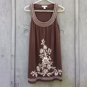 Sleeveless Embroidered Tunic